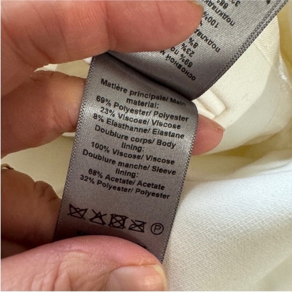 Zadig & Voltaire off-white "Art is Truth" rhinestone embellished blazer NEW - Picture 13 of 14